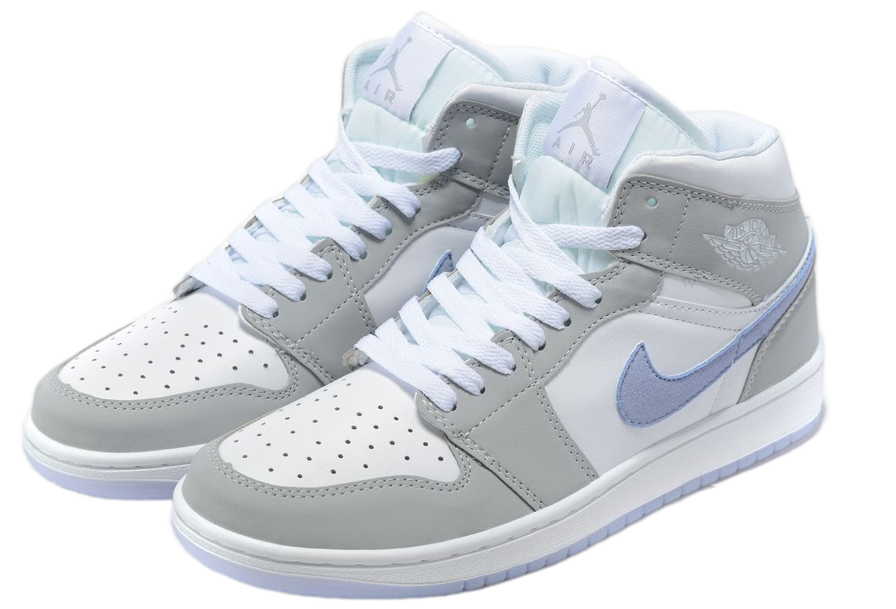 Nike Air Jordan 1 Mid WMNS "Wolf Grey Aluminum"