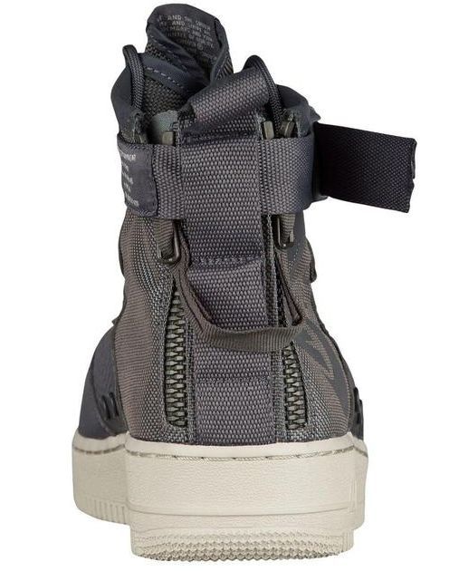 Nike Air Force 1 SF Mid, серые, кожа, нейлон, мужские