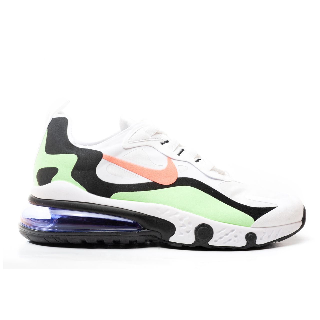 Nike Air Max 270, белый с зеленым, нейлон, мужские, женские