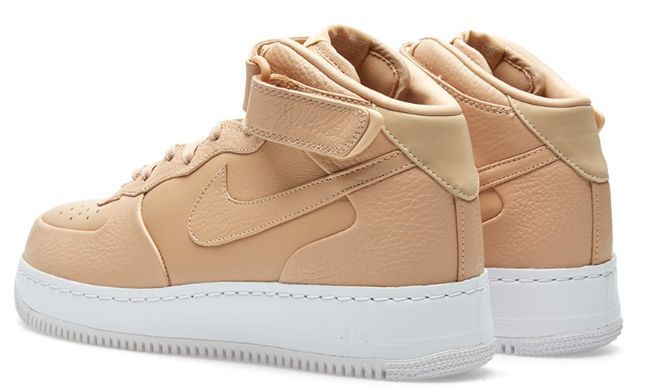 Nike Air Force 1 Lab Mid, бежевый, кожа, мужские